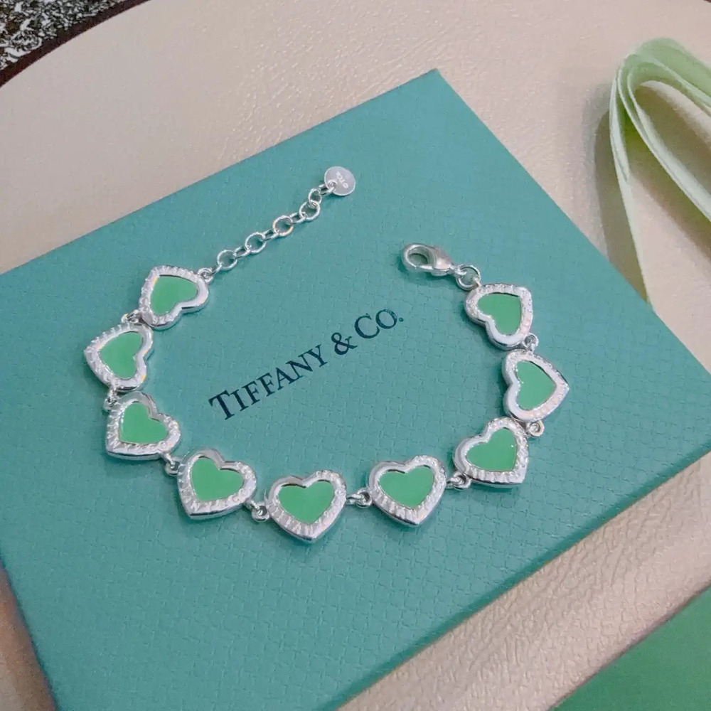 Tiffany & Co. Green Heart Bracelet